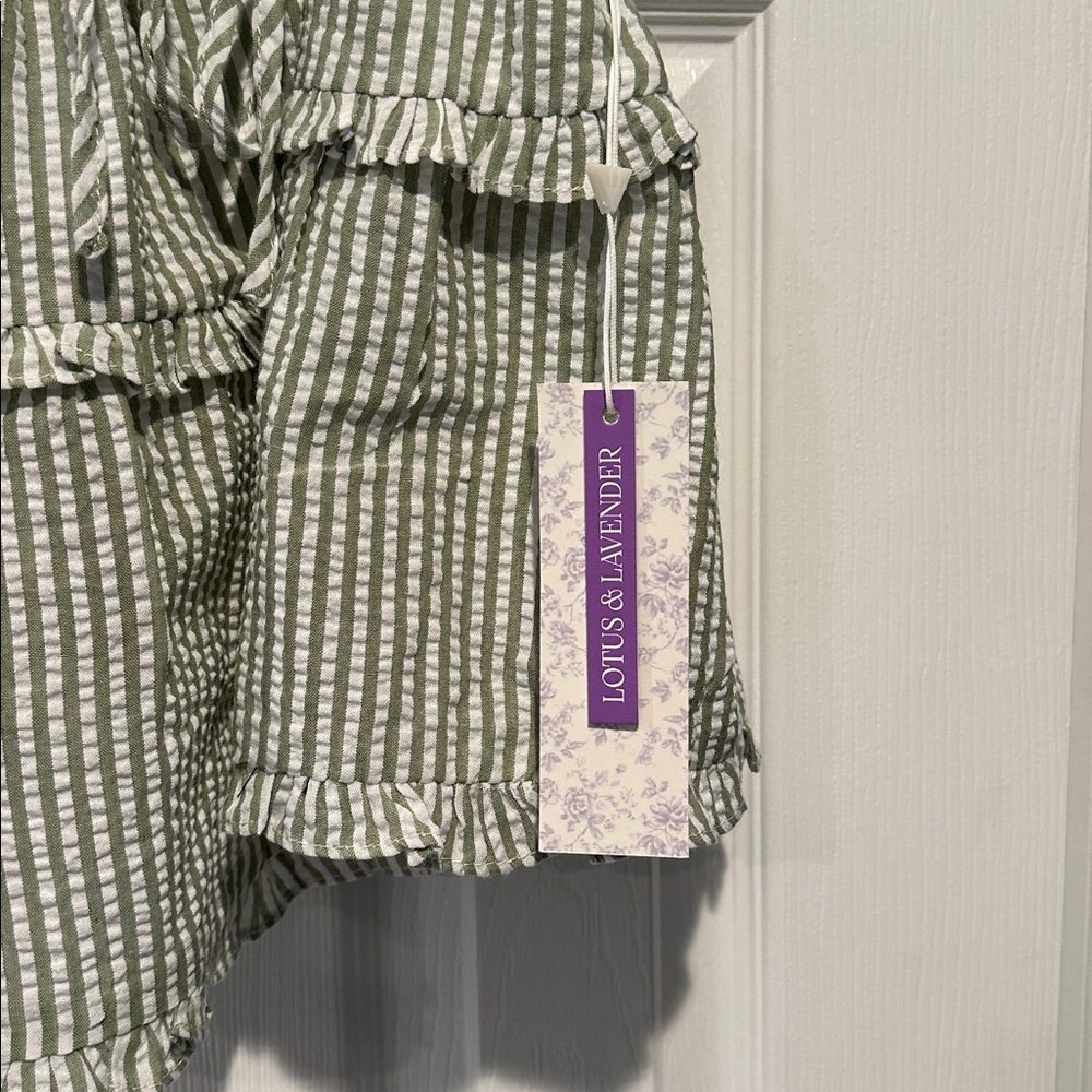 Striped Ruffle Tie-Strap Top - Picture 4 of 4